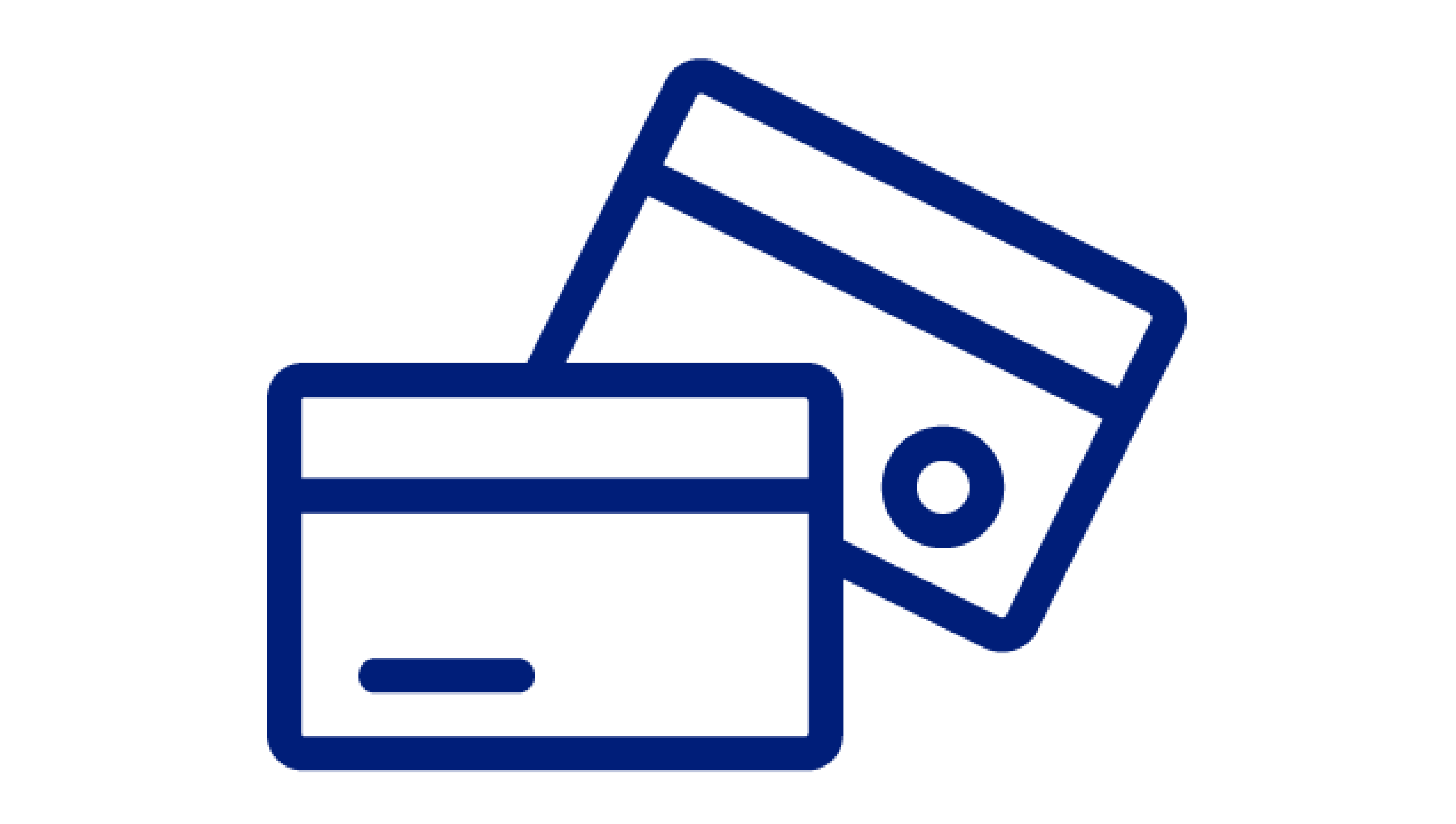 An illustration of two credit cards.